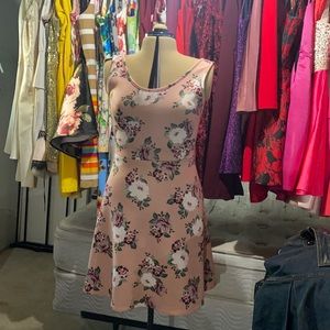 Floral pink dress